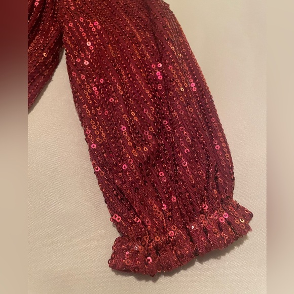 SEQUIN LITTLE GIRL RED DRESS - Picture 7 of 7